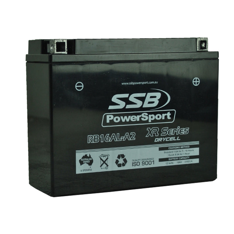 Load image into Gallery viewer, MOTORCYCLE AND POWERSPORTS BATTERY (YB16AL-A2) AGM 12V 16AH 270CCA BY SSB HIGH PERFORMANCE
