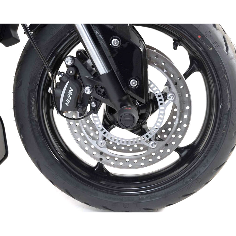 Load image into Gallery viewer, FRONT AXLE SLIDER KIT SW MOTECH HONDA CB750 HORNET TRIUMPH DAYTONA STREET TRIPLE TIGER TRIDENT
