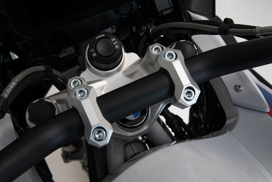 HANDLEBAR BAR BACK SW MOTECH 32MM HANDLEBARS SILVER BMW R1200GS R1200GS R1250GS ADVENTURE