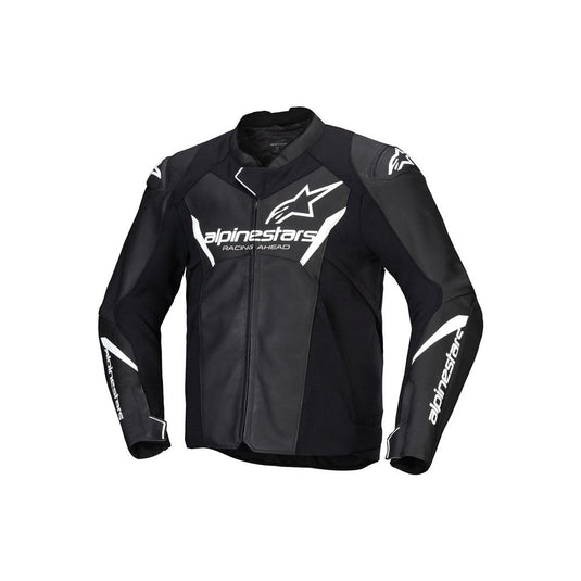 Alpinestars Faster v3 Leather Jacket Black/White