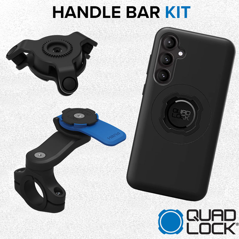 Load image into Gallery viewer, Samsung Galaxy S23FE Handlebar Mount Kit Quad Lock
