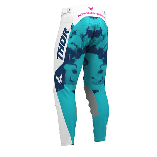 THOR MX PANT LAUNCHMODE FUTURA WHITE/AQUA