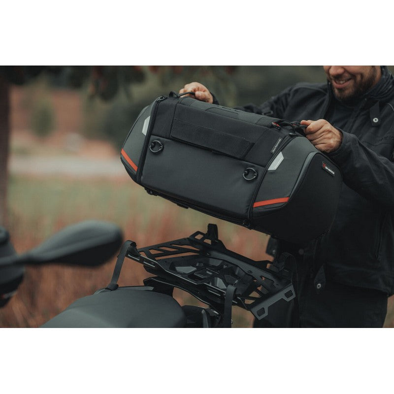Load image into Gallery viewer, SW MOTECH TAIL BAG PRO SERIES RACKPACK BLACK 32-42 LITRE 1680D BALLISTIC NYLON
