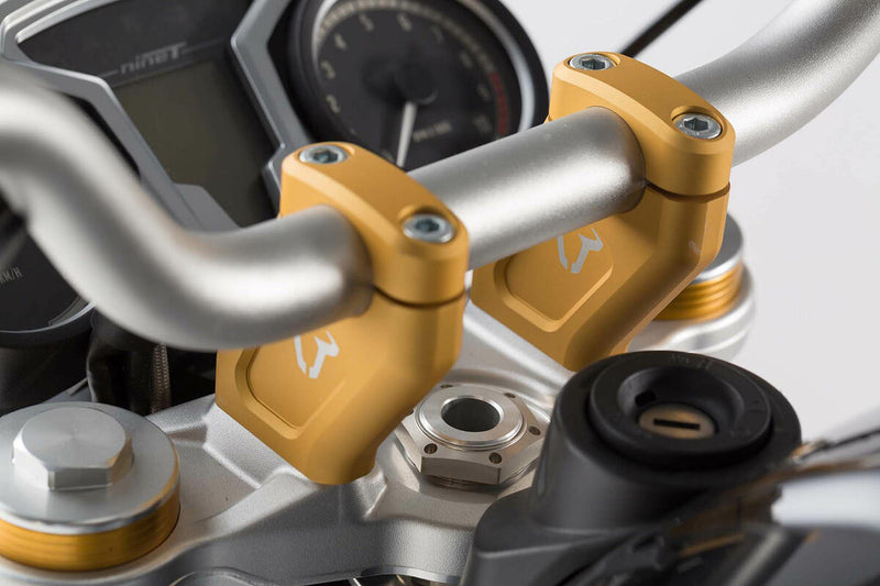 Load image into Gallery viewer, HANDLEBAR BAR BACK SW MOTECH 28MM HANDLEBARS GOLD BMW R NINE T 14-20
