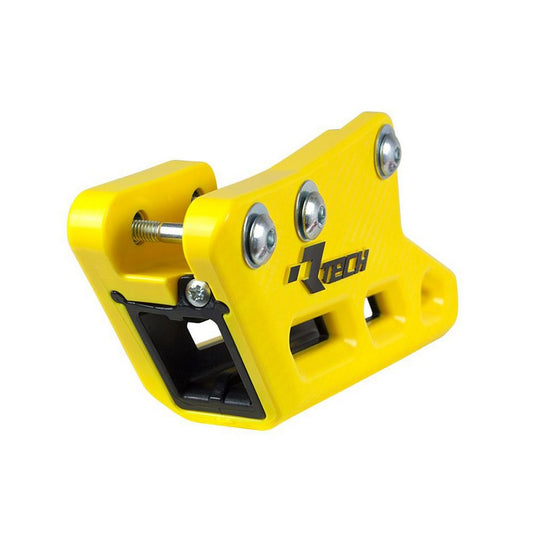 CHAIN GUIDE RTECH WORX MONOBLOCK R2.0 YELLOW BLACK SUZUKI RM125 RM250 99-11 RMZ250 07-21 RMZ450 RMX4