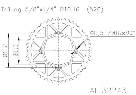 SPROCKET REAR MOTO MASTER ULTRALIGHT STEEL 48T 250F 250R 350 E-SM SX XC FREERIDE