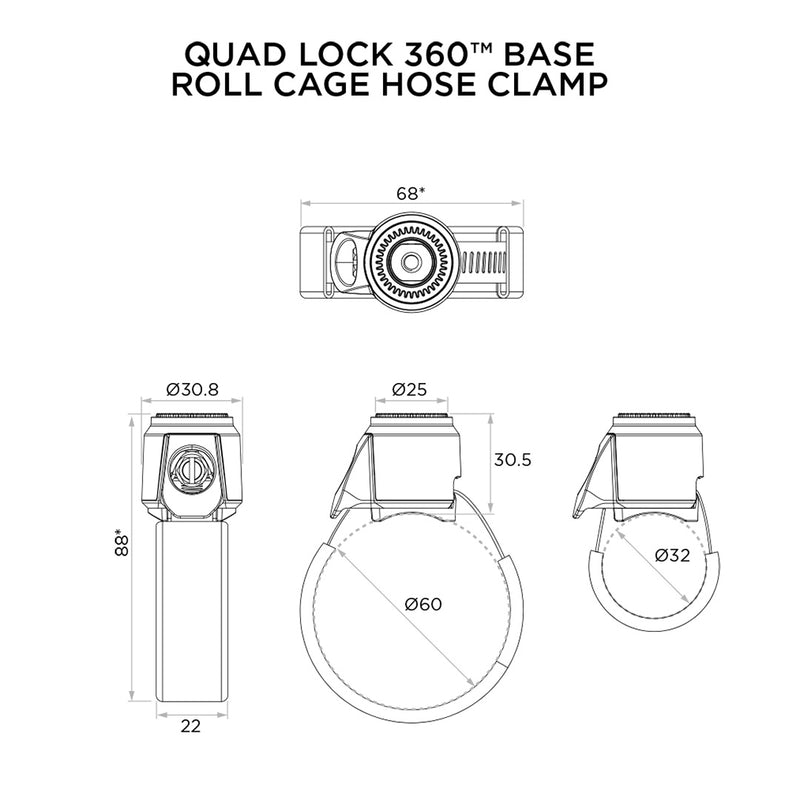Load image into Gallery viewer, Roll Cage Hose Clamp Tech Specs

