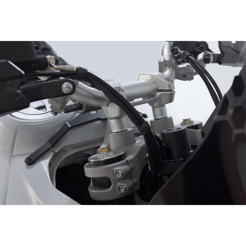 Load image into Gallery viewer, HANDLEBAR BAR RISER SW MOTECH 28MM HANDLEBARS SILVER DUCATI DESERT X 22-ON
