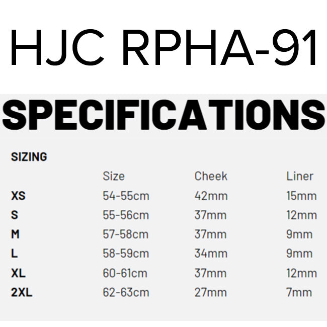 Load image into Gallery viewer, RPHA91 SIZING
