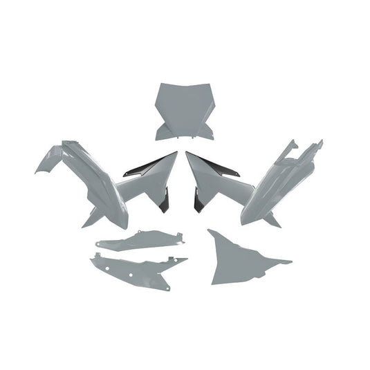PLASTICS KIT RTECH 6 PIECE GREY BLACK KTM SX SXF