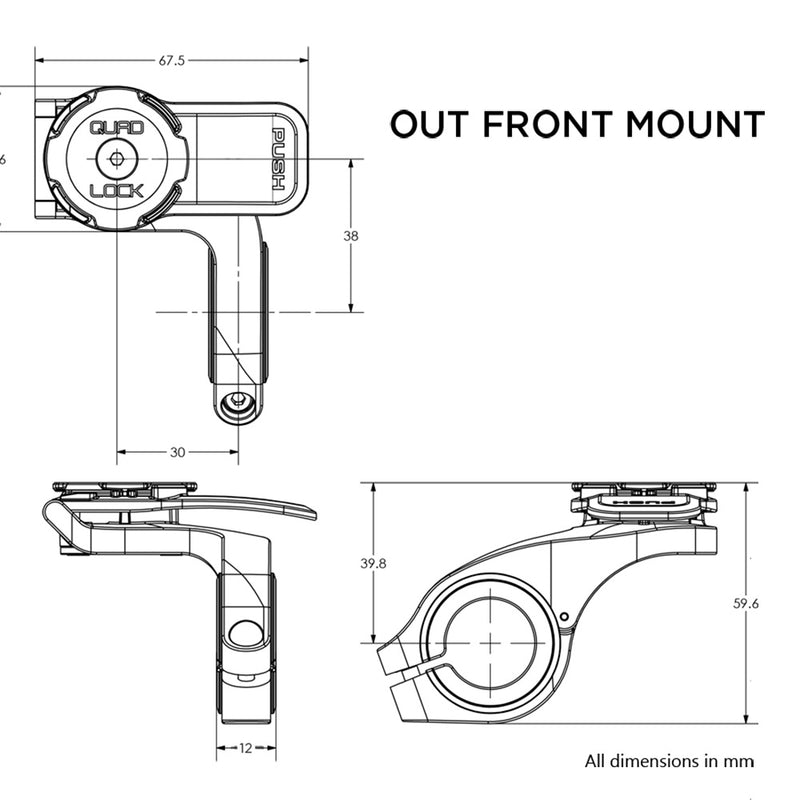 Load image into Gallery viewer, QUAD LOCK - Cycling - Out Front Mount - Tech Info
