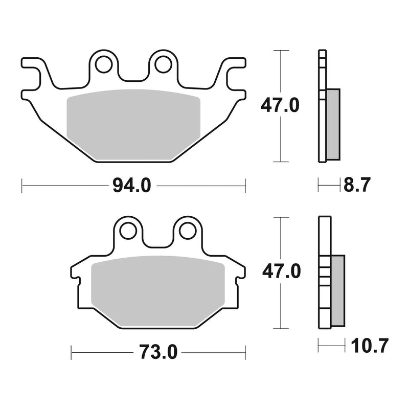 Load image into Gallery viewer, Brembo Prime Sinter Rear Brake Pads 07GR52SD
