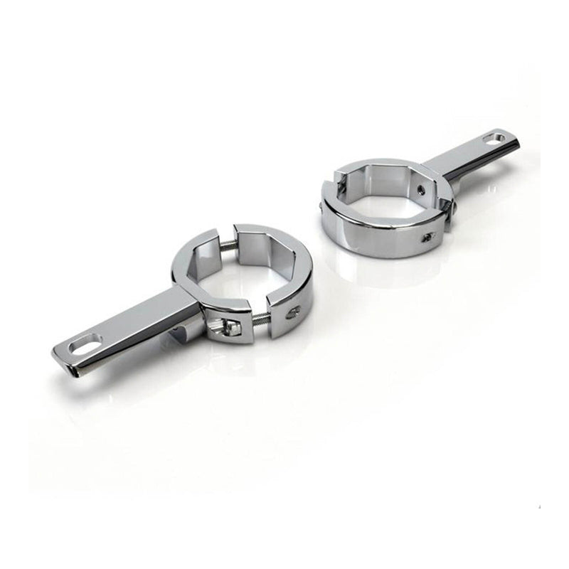 Load image into Gallery viewer, Denali Conv Fork Tube Light Mount/ 39-49mm Diametre Tubes - Chrome
