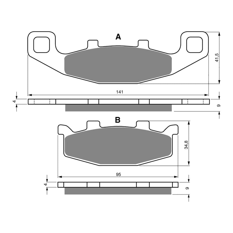 Load image into Gallery viewer, GOLDfren Brake Pads - S3 Sintered Sports
