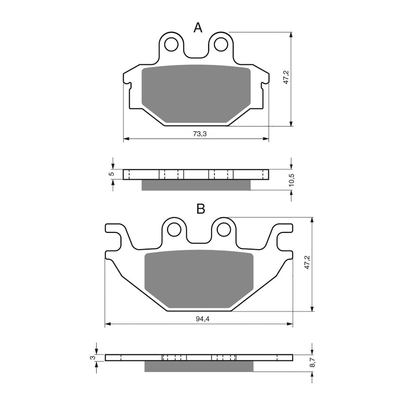 Load image into Gallery viewer, GOLDfren Brake Pads - S3 Sintered Sports
