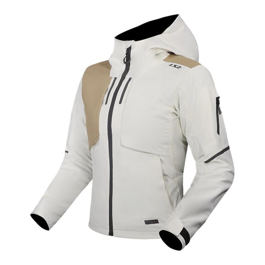 LS2 Axel Womens Jacket - Light Grey/Khaki (M)