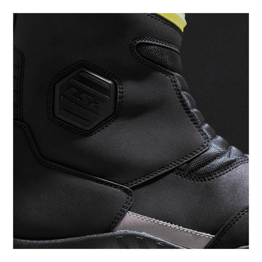 LS2 Goby Men's Waterproof Boots - Black / Hi-Vis Yellow