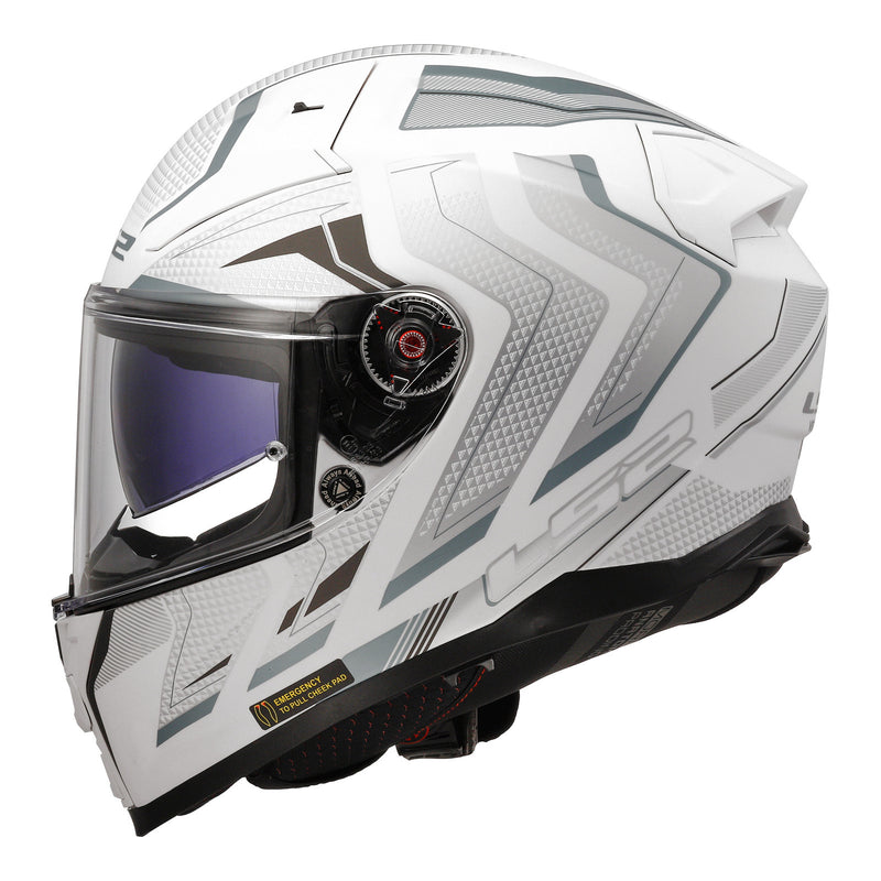 Load image into Gallery viewer, LS2 FF811 Vector II Alizer - Matte White / Silver 06

