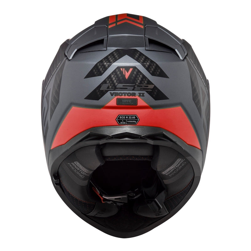 Load image into Gallery viewer, LS2 FF811 Vector II Splitter Helmets - Matte Titanium / Red
