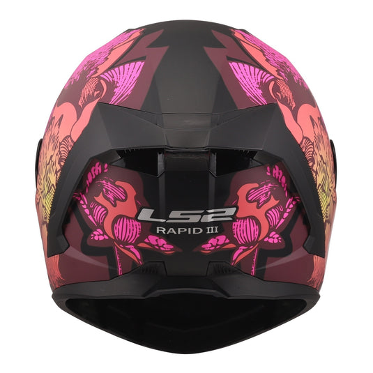 LS2 FF820 Rapid III Popppies Helmet - Black / Pink