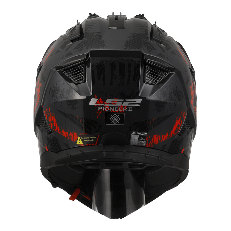 Load image into Gallery viewer, LS2 MX702 Pioneer II Crazy - Black / Grey / Red 06
