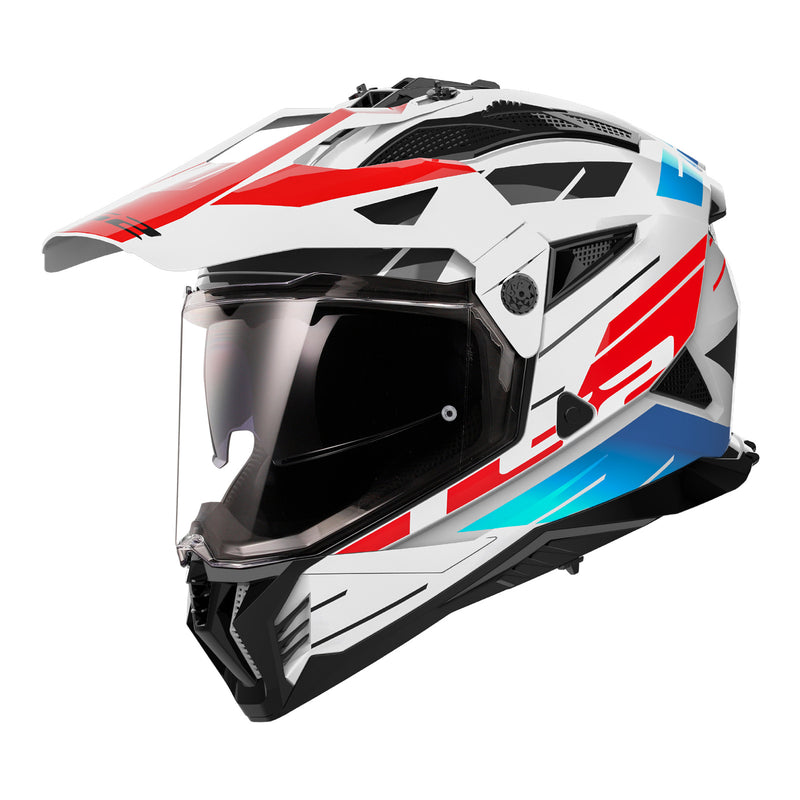 Load image into Gallery viewer, LS2 MX702 Pioneer II Namib - White / Red / Blue 06
