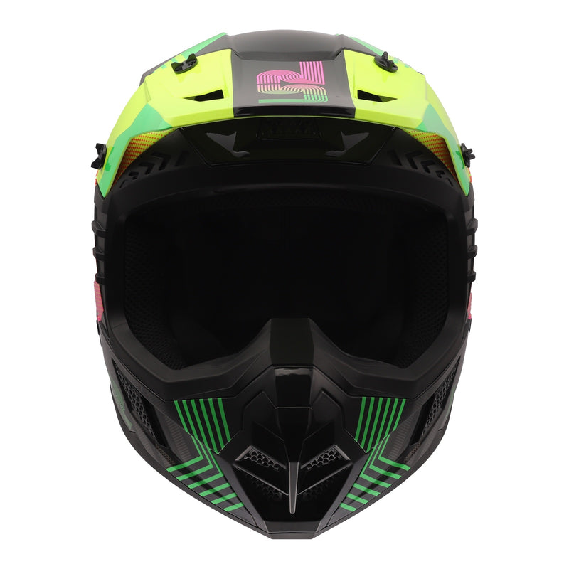 Load image into Gallery viewer, LS2 MX706J COZ Junior Helmet - Chromatic Black / Hi-Vis Pink
