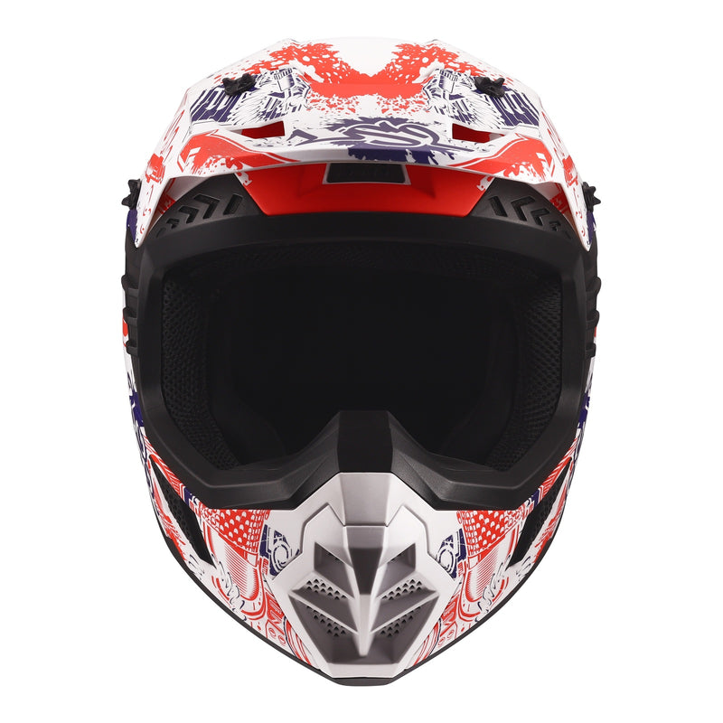 Load image into Gallery viewer, LS2 MX706J COZ Fantasy Junior Helmet - Matte White / Red / Blue
