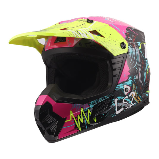 LS2 MX706J COZ Junior Gorilla Helmet - Gloss Purple