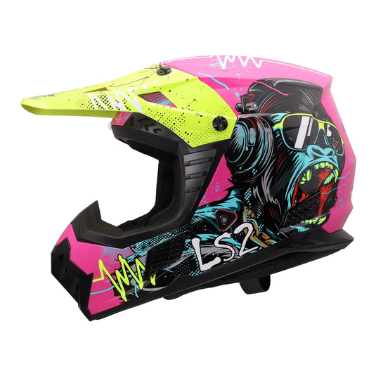 LS2 MX706J COZ Junior Gorilla Helmet - Gloss Purple