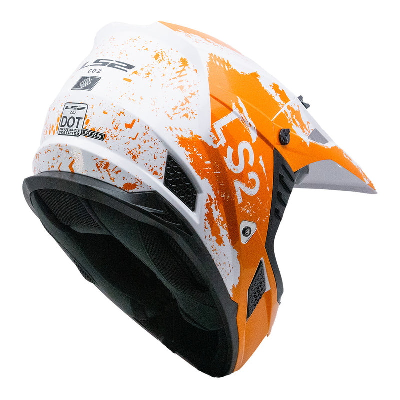 Load image into Gallery viewer, LS2 MX706J COZ Hyde Junior Helmet - Orange / White 06
