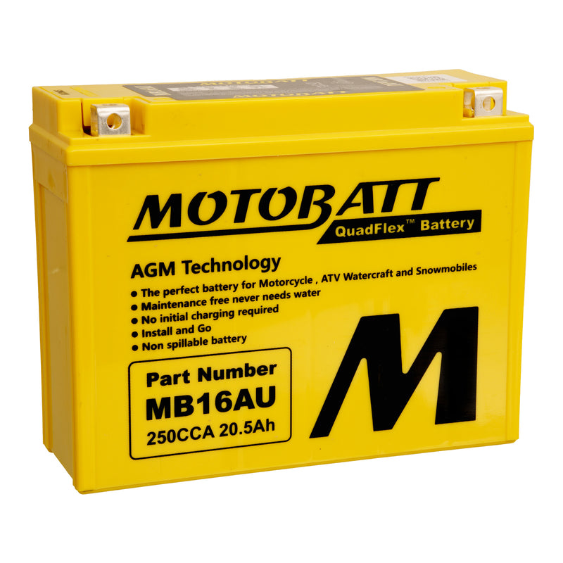 Load image into Gallery viewer, Motobatt Battery Quadflex AGM - MB16AU
