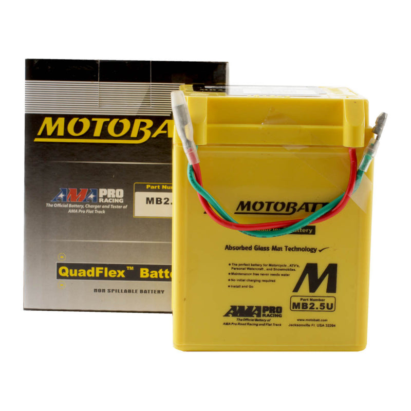 Load image into Gallery viewer, Motobatt QuadFlex Battery MB2.5U (10pcs/ctn) - Indent
