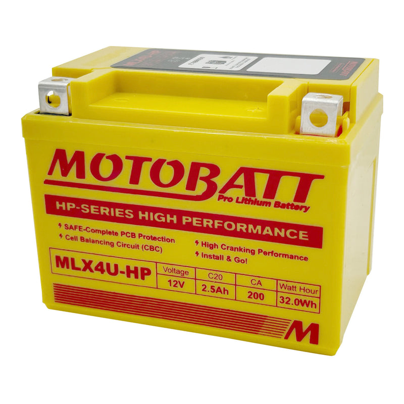 Load image into Gallery viewer, Motobatt Pro Lithium Battery MLX4U-HP *10
