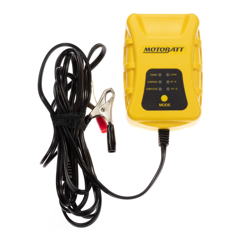 Load image into Gallery viewer, Motobatt Charger TECH1 6v/12v 1.0A suits Lead Acid, AGM, GEL &amp; Lithium Batteries
