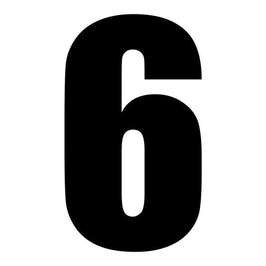 Whites Race Number - Black