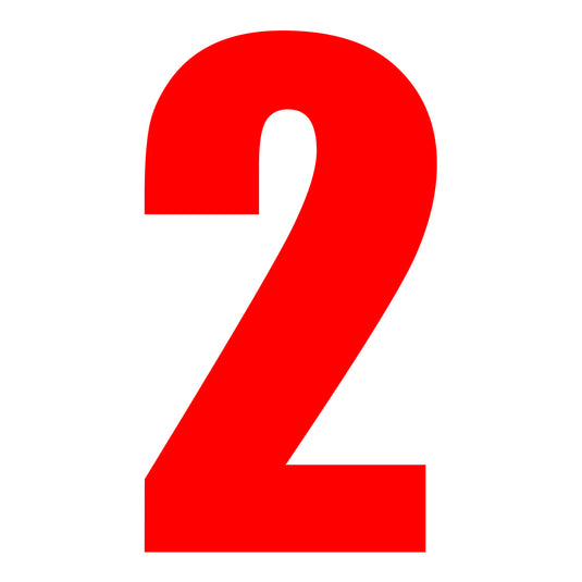 Whites Race Number - Red