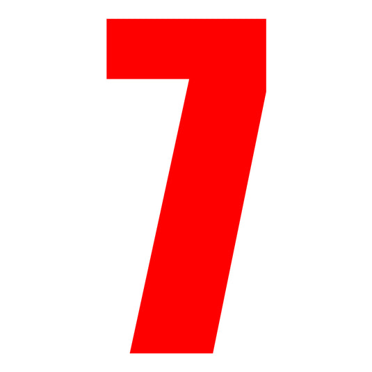 Whites Race Number - Red