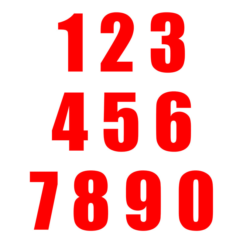 Load image into Gallery viewer, Whites Race Number - Red #9 (10 Pack)
