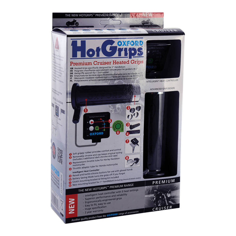 Load image into Gallery viewer, Oxford HotGrips® Premium Cruiser (1 Inch Bar) with V8 Switch
