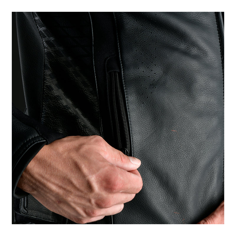 Load image into Gallery viewer, Oxford Nexus 1.0 Leather Men's Jacket - Stealth Black
