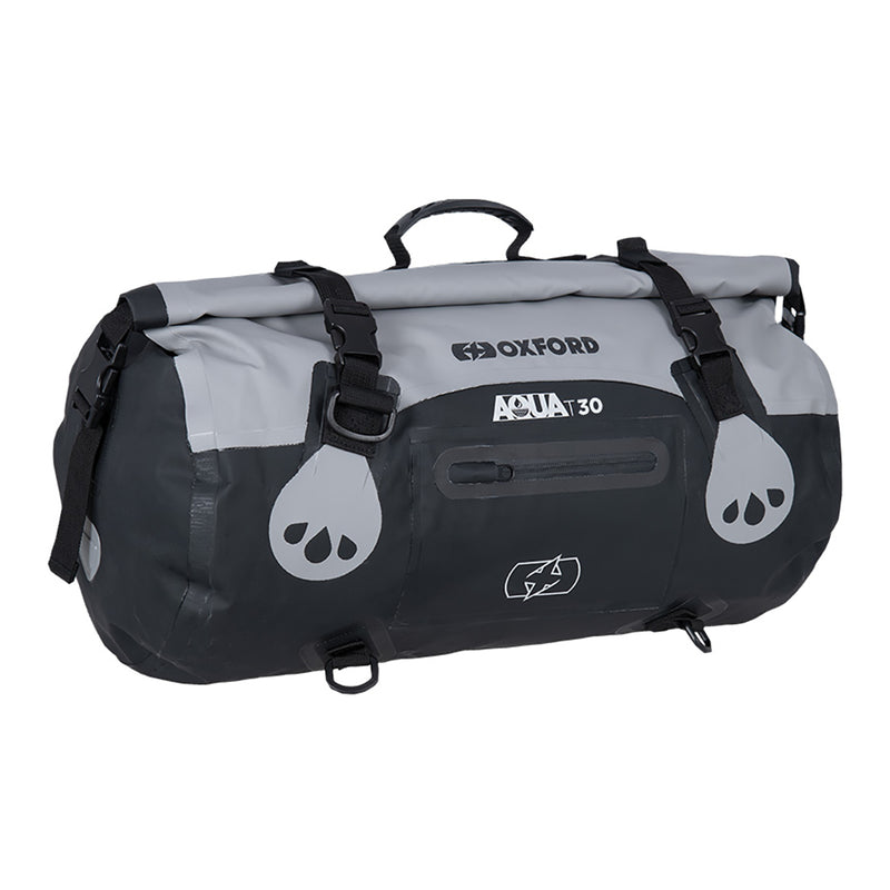 Load image into Gallery viewer, Oxford Roll Bag Aqua T30 - Black / Grey
