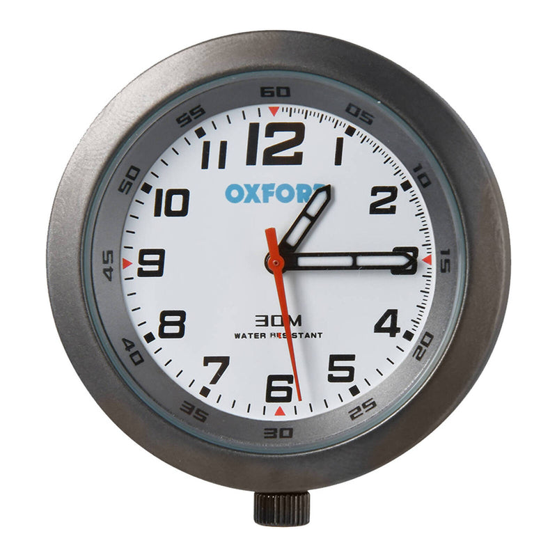 Load image into Gallery viewer, Oxford Clock Titanium Case &amp; White Face with Bracket
