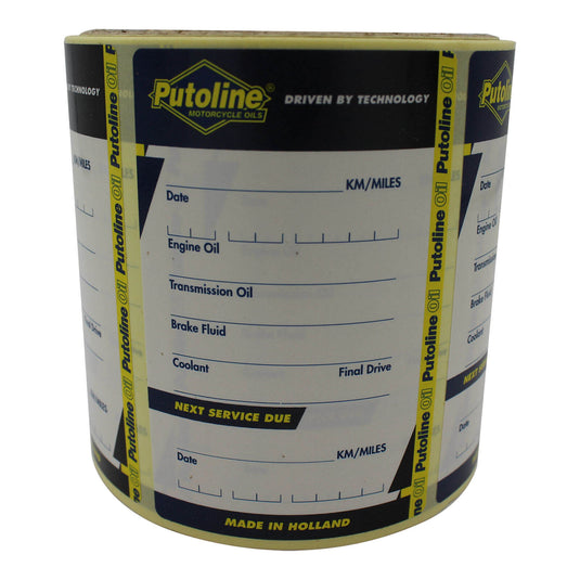 Putoline Service Reminder Label (100 Pack)