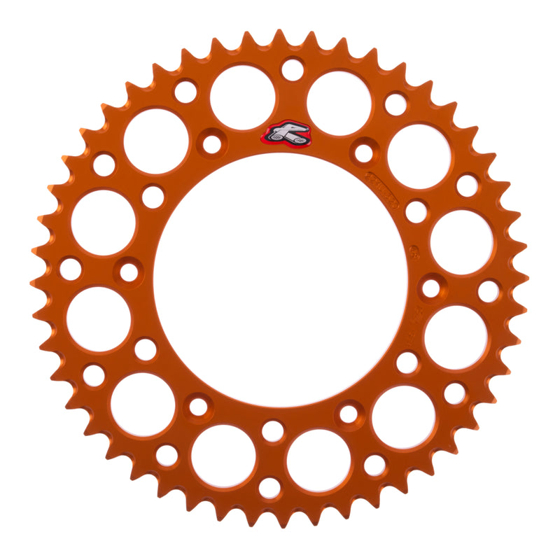 Load image into Gallery viewer, Renthal Sprocket Rear Orange 48T Alloy 7075 T6 Grooved KTM
