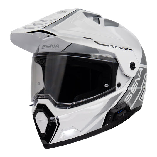 Sena Outlander Smart ADV Dual-Sport Helmet - Gloss White
