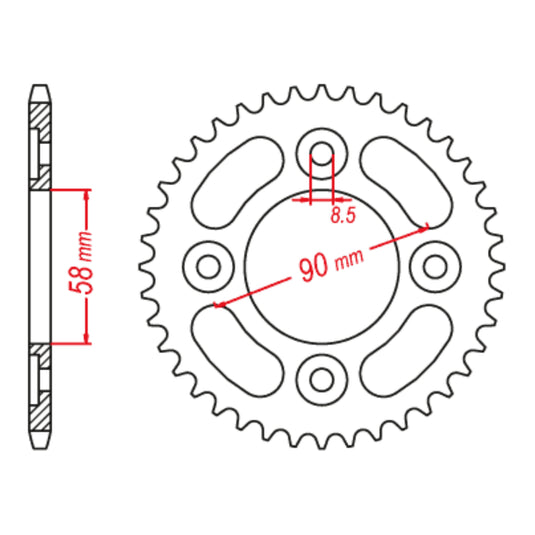 Sprocket Kit Honda C110X - 428H 14/37