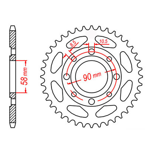 Sprocket Kit Honda XRM125 '21 - 428H 13/51