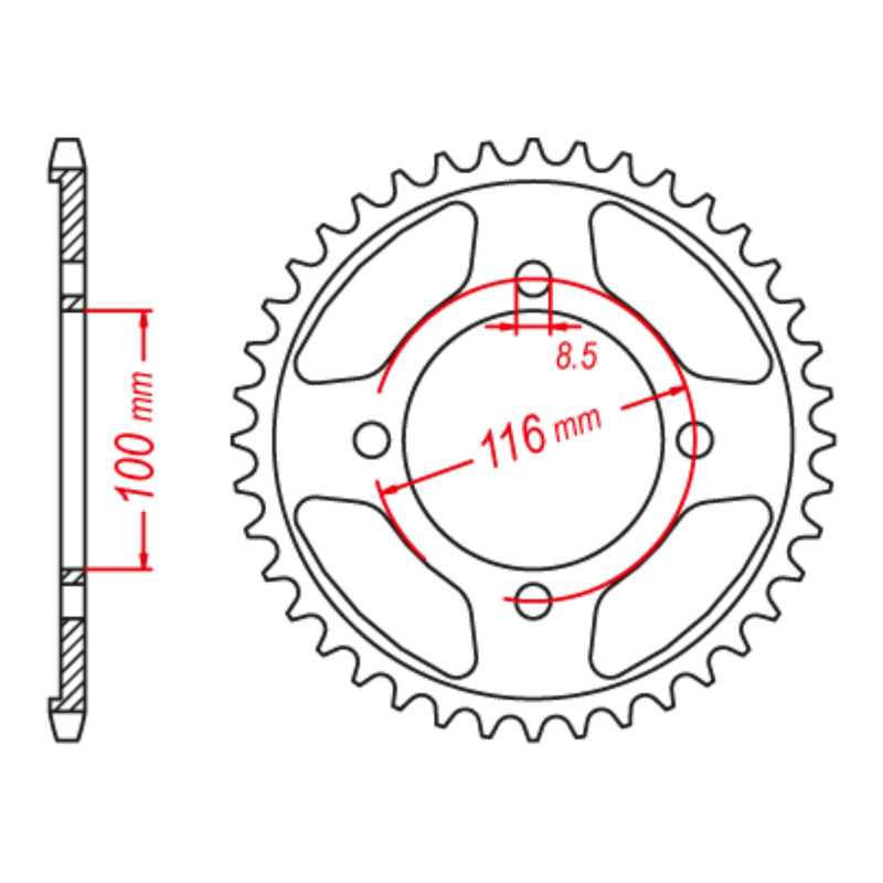 Load image into Gallery viewer, Sprocket Kit Kawasaki KLX140 Big Wheel - 428H 13/57
