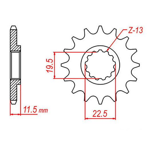 SPKT KIT DRZ125 / KLX125 Big Whl - 428KRO 14/57